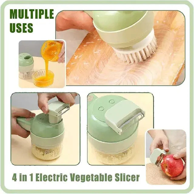 4 in 1 Portable Electric Vegetable Cutter Set 26072