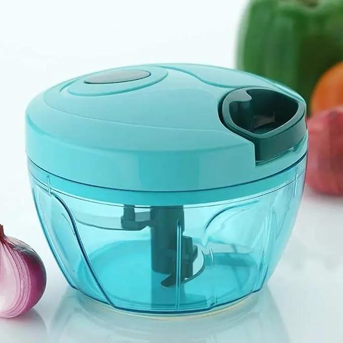Vegetable Chopper for Kitchen, Onion Chopper, Onion Cutter, Vegetable Cutter for Kitchen (Multicolor) (500ml - 3 Blades) 16699