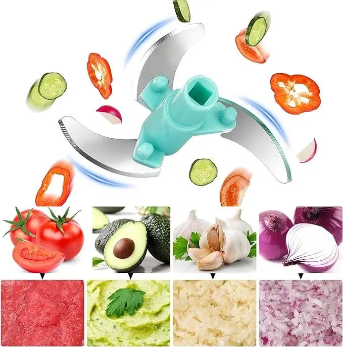Vegetable Chopper for Kitchen, Onion Chopper, Onion Cutter, Vegetable Cutter for Kitchen (Multicolor) (500ml - 3 Blades) 16699
