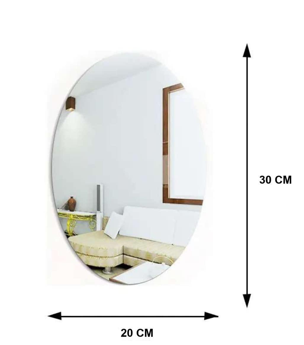 Combo of Oval Shape & Square Shape Mirror (Pack of 1) 13064