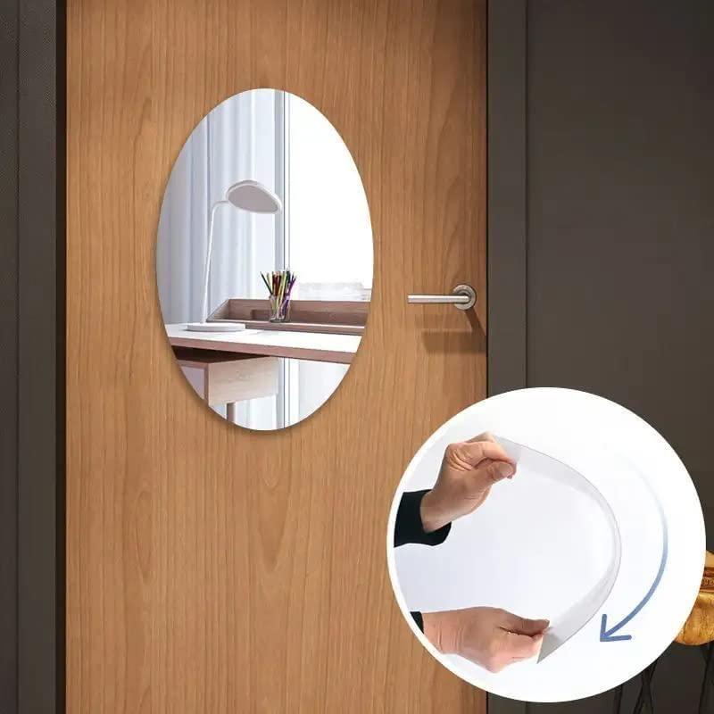Combo of Oval Shape & Square Shape Mirror (Pack of 1) 13064