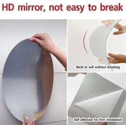 Combo of Oval Shape & Square Shape Mirror (Pack of 1) 13064