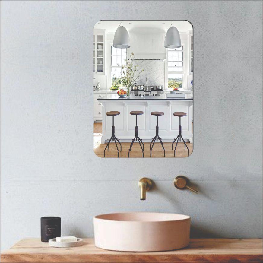 Combo of Oval Shape & Square Shape Mirror (Pack of 1) 13064