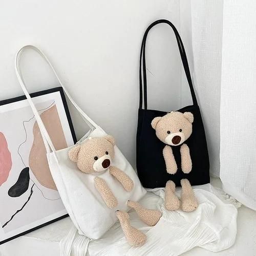 Cute Shoulder Bag Kawaii Tote Handbag with Cute Teddy Bear p8cgy6-7z