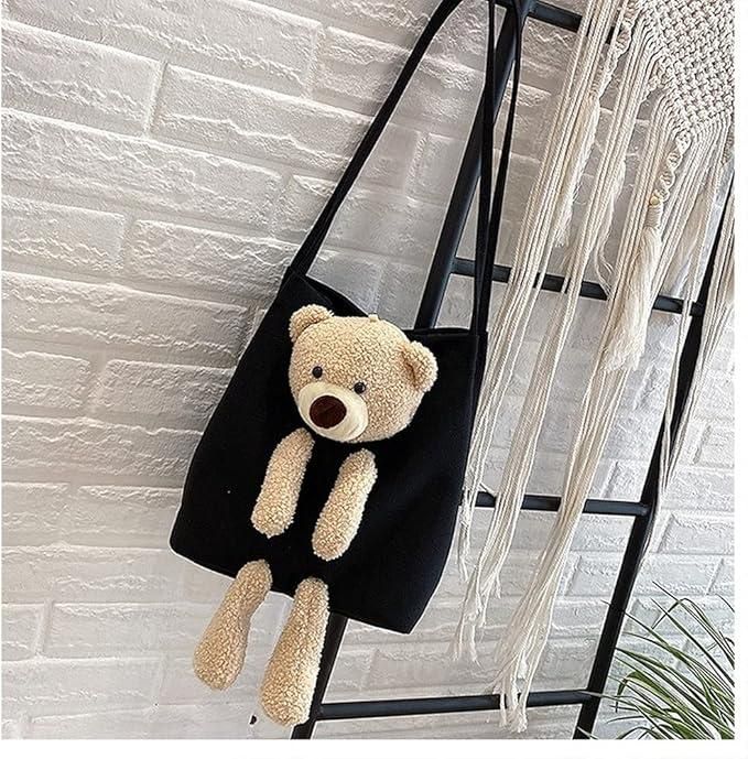 Cute Shoulder Bag Kawaii Tote Handbag with Cute Teddy Bear p8cgy6-7z