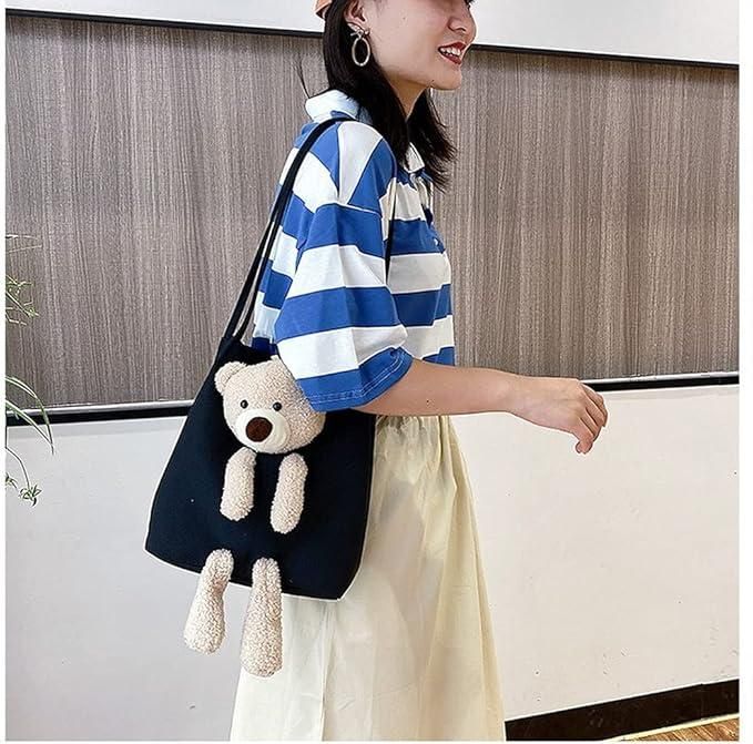 Cute Shoulder Bag Kawaii Tote Handbag with Cute Teddy Bear p8cgy6-7z