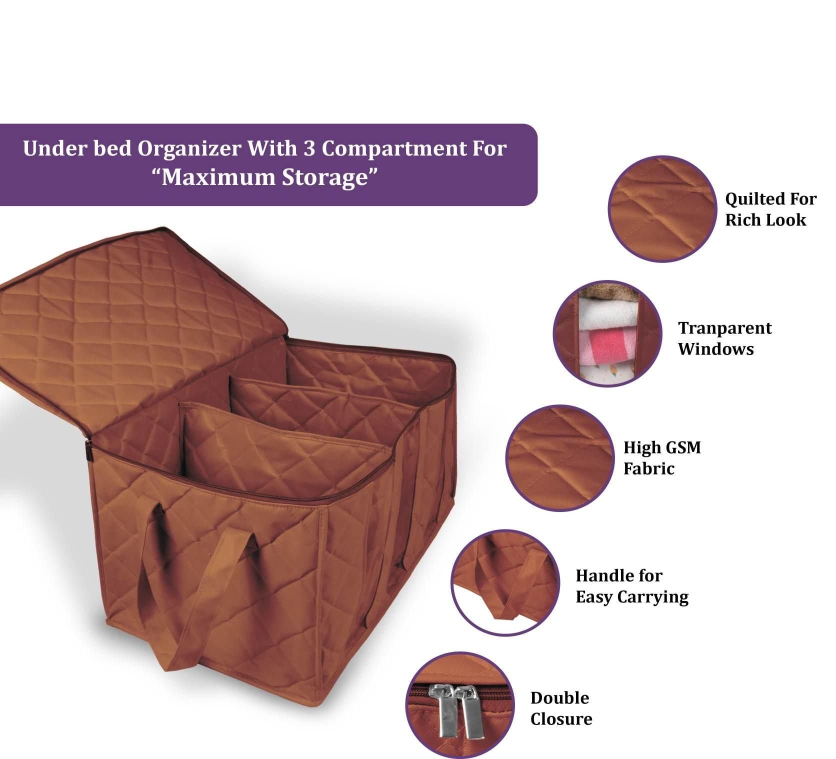 Organizer- 3 Compartment Foldable Storage Box p8cgy6-7z