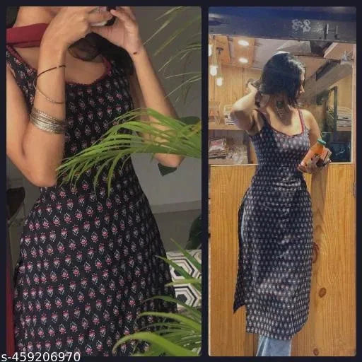 DAILY WEAR KURTI/REGULAR KURTI/FANCY KURTI/CASUAL SLEEVELESS KURTI 13374