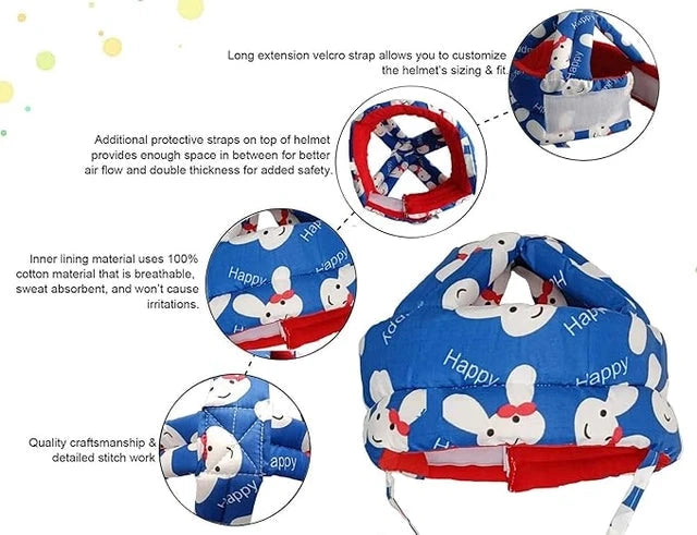 Baby Head Protector, Adjustable Size Baby Learn to Walk Or Run Soft Safety Helmet 26072