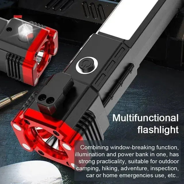 8 in 1 Portable Rechargeable Torch LED Flashlight - INARSHIA.COM