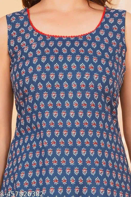 DAILY WEAR KURTI/REGULAR KURTI/FANCY KURTI/CASUAL SLEEVELESS KURTI 13374