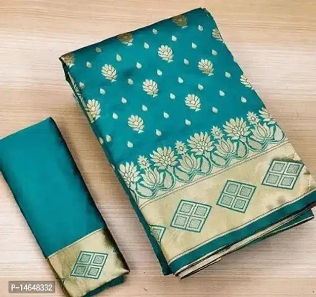 Jacquard Printed Saree for Women (Red, 6.3 m) 6706